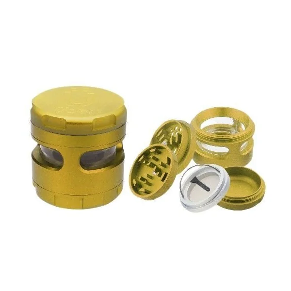 Uber Grinder 4.0 2.5in 4pc CNC W/Window Gold