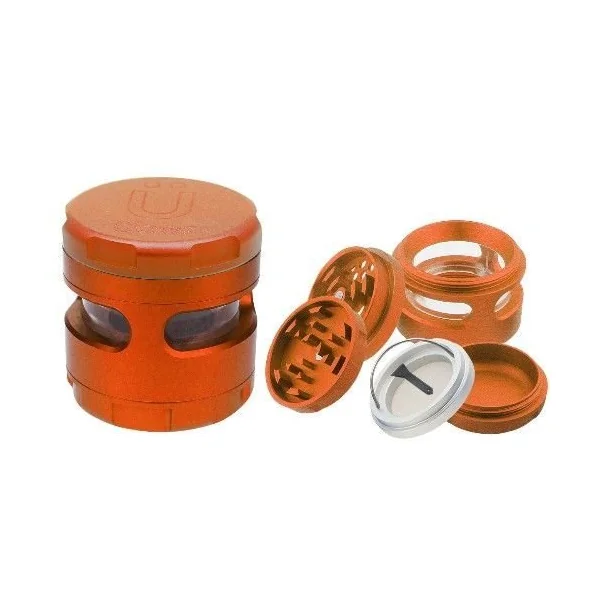 Uber Grinder 4.0 2.5in 4pc CNC W/Window Orange
