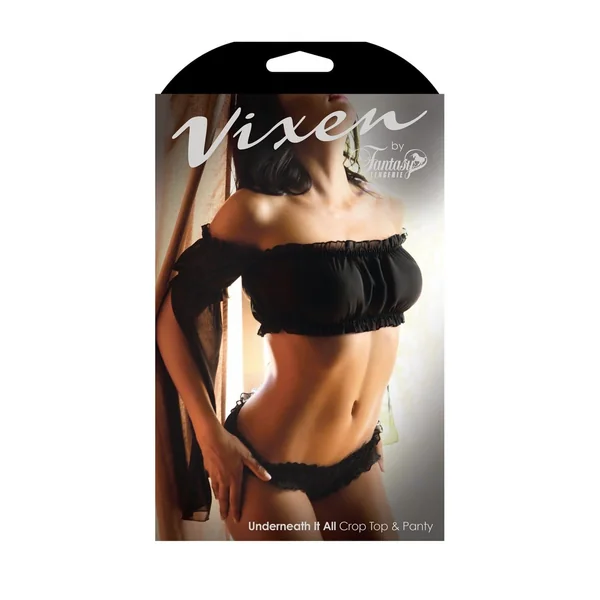 Underneath It All Crop Top & Panty - One Size