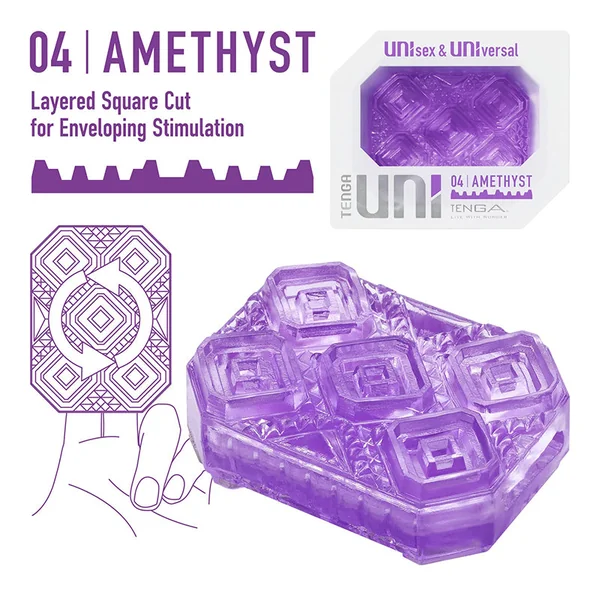 Uni Amethyst Finger Massager by Tenga