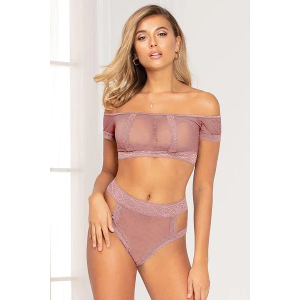 UPTOWN 2PC BANDEAU SET LILAC O/S