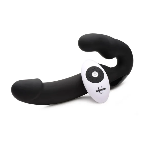 Urge Silicone Strapless Strap on With Remote - Black