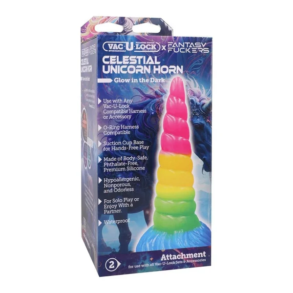 Vac U Lock X Fantasy Fuckers Celestial Unicorn Dildo by Doc Johnson