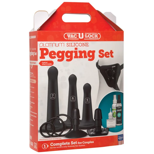Vac-u-lock Silicone Pegging Set - Black
