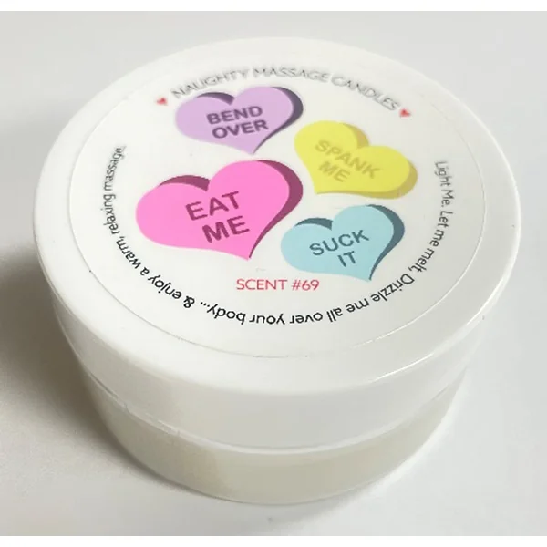 Vday Candy Heart Massage Candle - Madagascar Vanilla 1.7 Oz