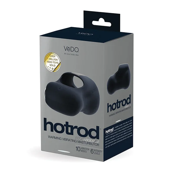 Vedo Hot Rod Rechargeable Warming Masturbator - Just Black