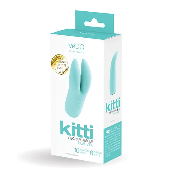 Vedo Kitti Rechargeable Dual Vibe - Tease Me Turquoise