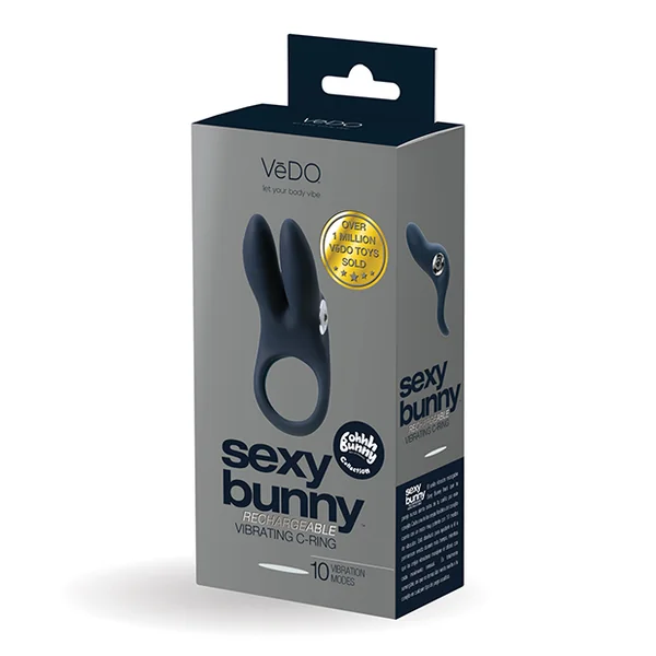VEDO SEXY BUNNY RECHARGEABLE RING BLACK PEARL