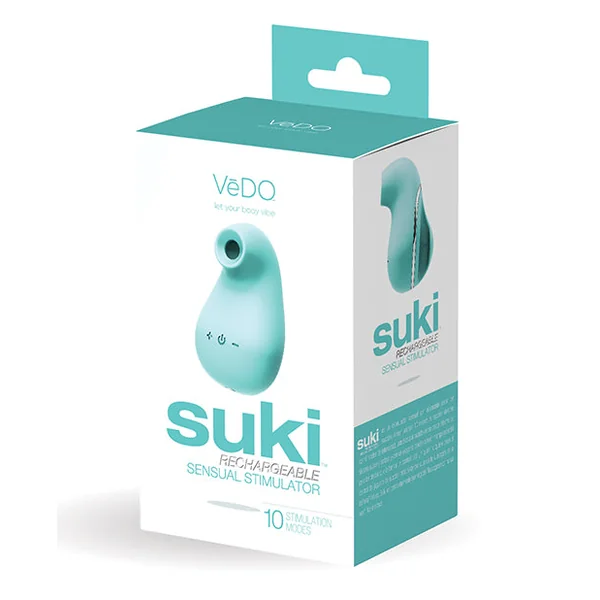 Vedo Suki Rechargeable Vibrating Sucker - Tease Me Turqouise