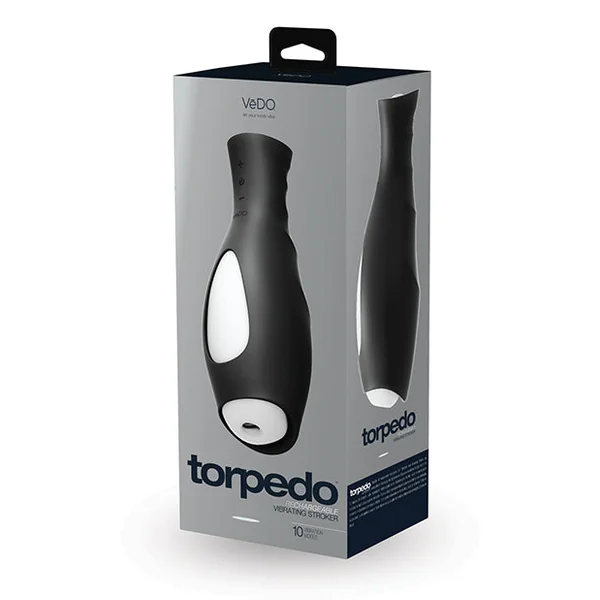 Vedo Torpedo Vibrating Rechargable Stroker - Just Black