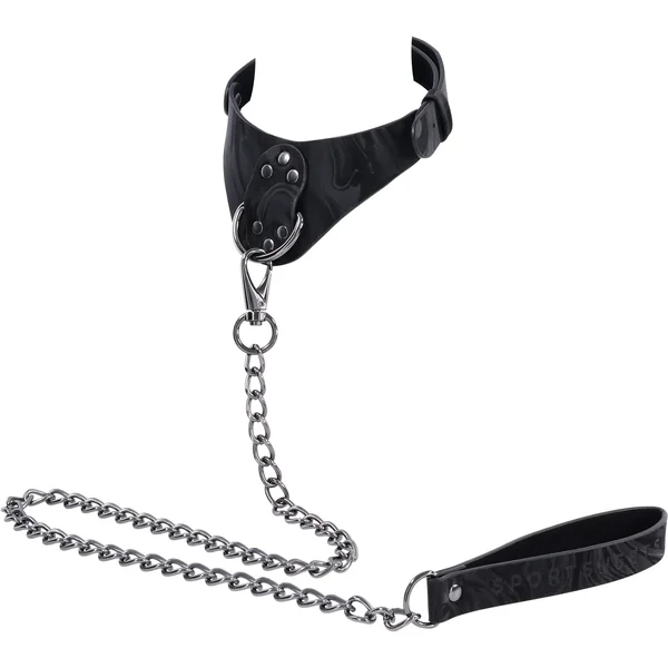 Velvet Noir Collar & Leash By Sportsheets
