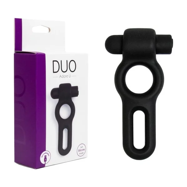 Vibrating Erection Ring - Adore U Duo - Rechargeable Double Ring