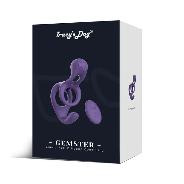 Vibrating Erection Ring - Tracy's Dog - Gemster Silicone Cock Ring