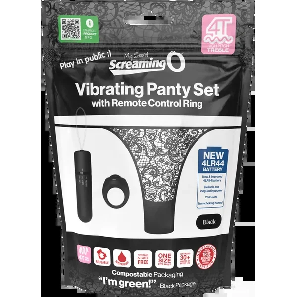 Vibrating Panty Set W/ Remote Ring 4T High Pitch Treble