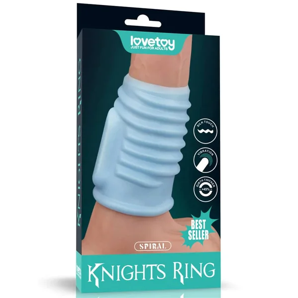 Vibrating Spiral Knights Ring - Blue