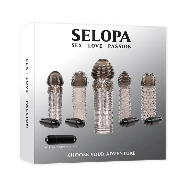 Vibrating Textured Smoke Penis Sleeve Set – Selopa Choose Your Adventure