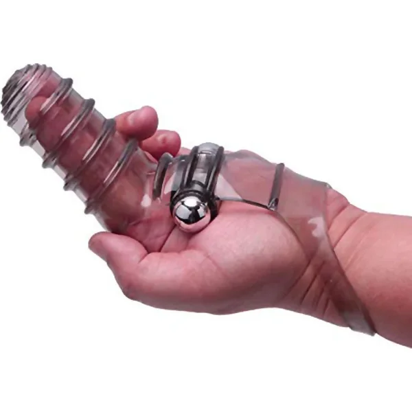Vibro Finger Vibrator Wearable Stimulator Ribbed Smoke
