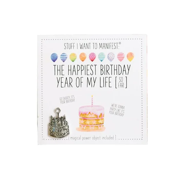 Warm Human The Best Birthday Year of My Life (So Far) Mini Card & Charm