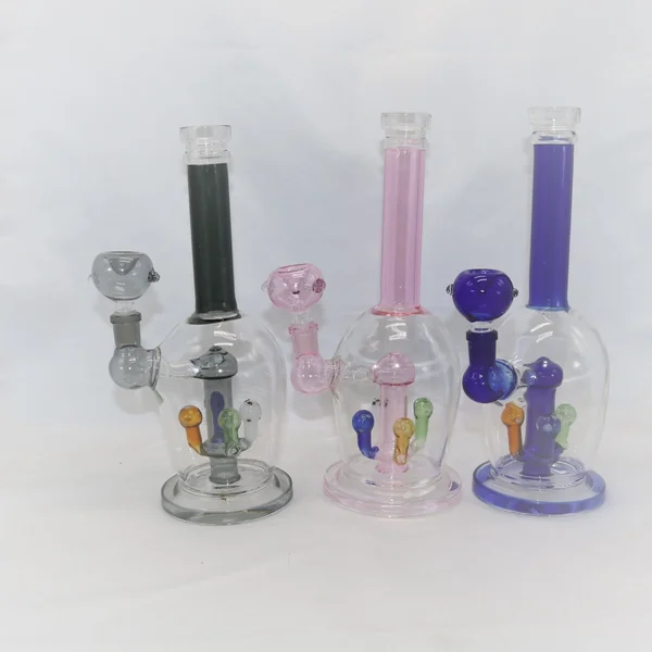 Water Pipe 10inch Round Base With Mushroom Perk