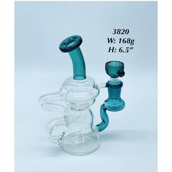 Water Pipe 6 Inch Double Recycler Bent Neck