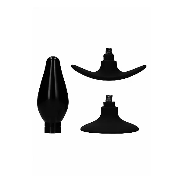 (WD) INTERCHANGEABLE BUTT PLUG ROUNDED LARGE BLACK