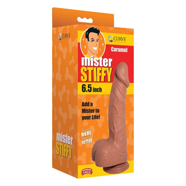 (WD) MISTER STIFFY 6.5IN DILDO CARAMEL