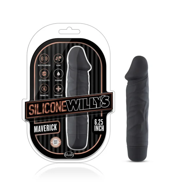 (WD) SILICONE WILLY’S MAVERICK IN VIBRATING DILDO BLACK