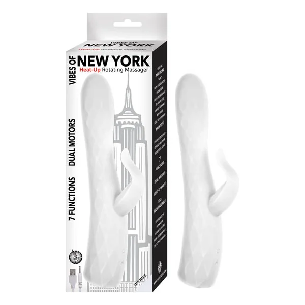 (WD) VIBES OF NEW YORK HEAT-UP ROTATING MASSAGER WHITE