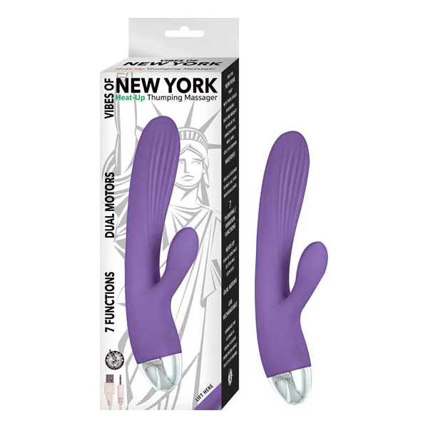 (WD) VIBES OF NEW YORK HEAT-UP THUMPING MASSAGER PURPLE