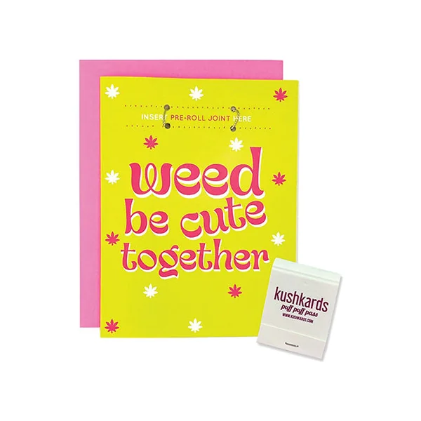 Weed Be Cute Greeting Card w/Matchbook