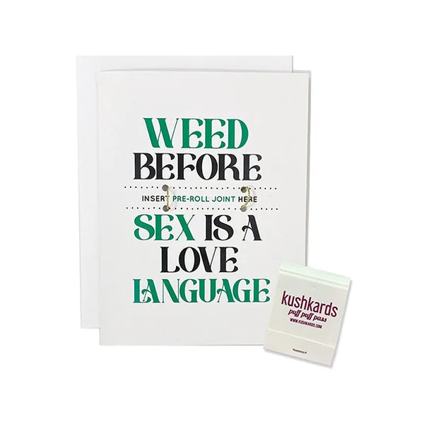 Weed Sex Lang Greeting Card w/Matchbook