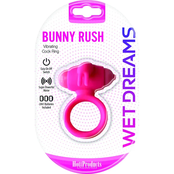 WET DREAMS BUNNY RUSH COCKRING W/ RABBIT EARS