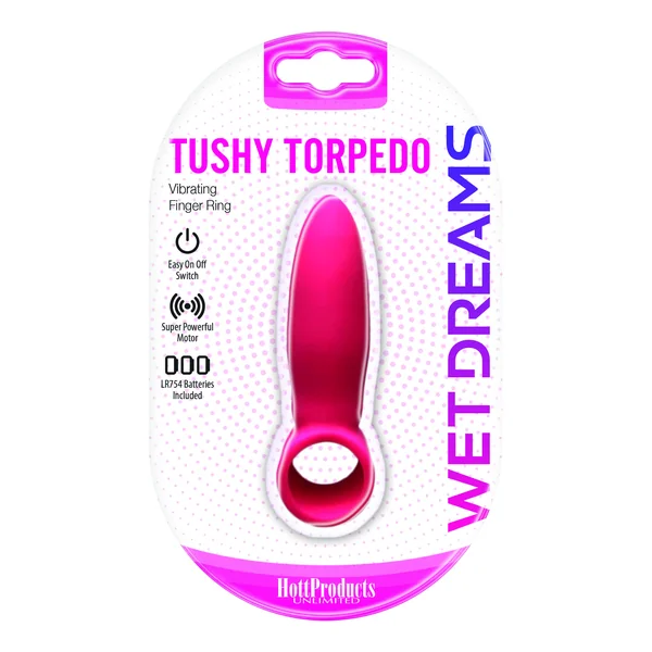 WET DREAMS TUSHY TORPEDO FINGER RING W/ TURBO MOTOR