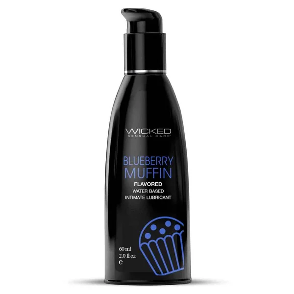 Wicked Aqua Flavoured Water-Based Lubricant - Blueberry Muffin
