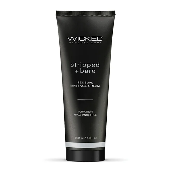 WICKED MASSAGE CREAM STRIPPED + BARE UNSCENTED 4 OZ