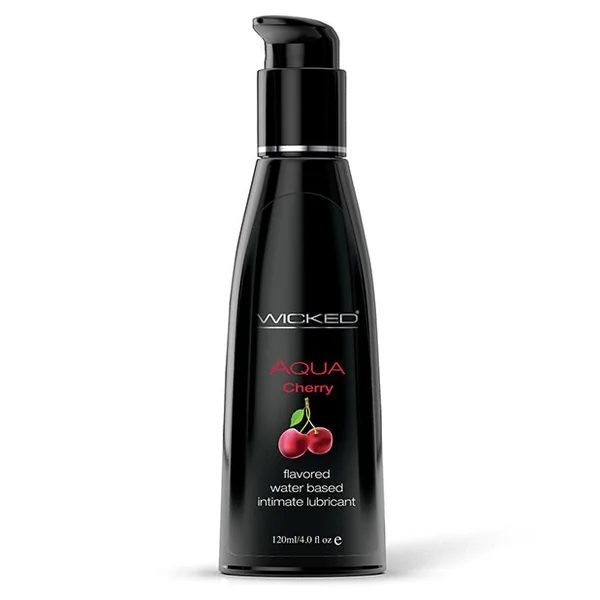 Wicked Sensual Care Aqua Waterbased Lubricant - 4 Oz Cherry