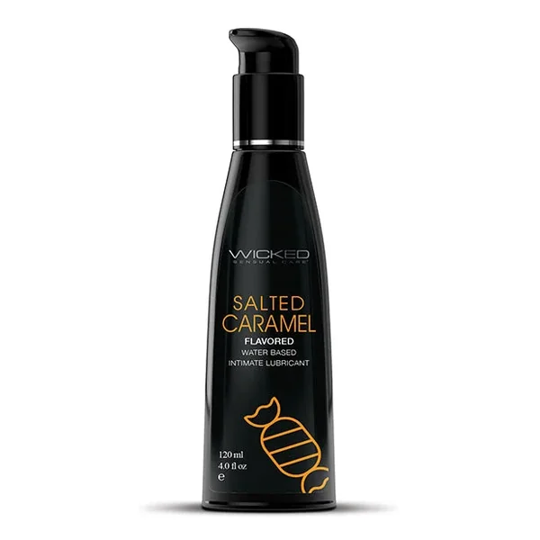 Wicked Sensual Care Aqua Waterbased Lubricant – 4 oz Salted Caramel