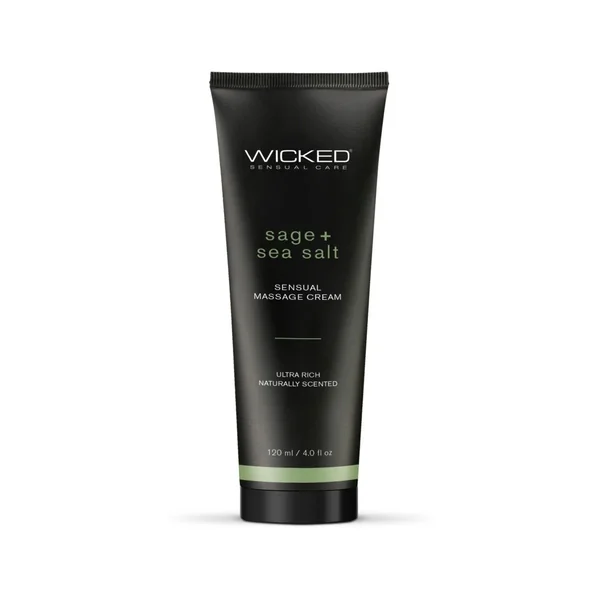 Wicked Sensual Care Sensual Massage Cream 120Ml Sage And Seasalt Scented