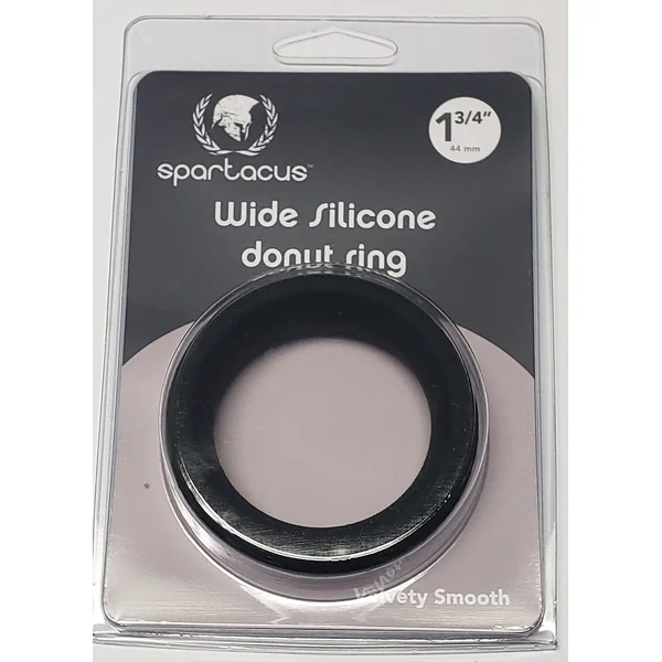 WIDE SILICONE DONUT RING BLACK 1.75 “