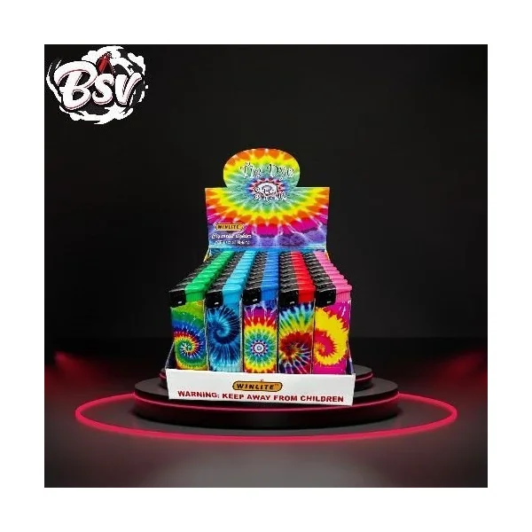 Winlite Tie Dye Fix-Flame Electro Disposable Lighters 50ct
