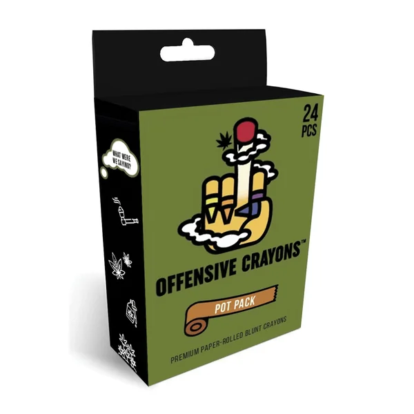 Wood Rocket Offensive Crayons Pot Pac