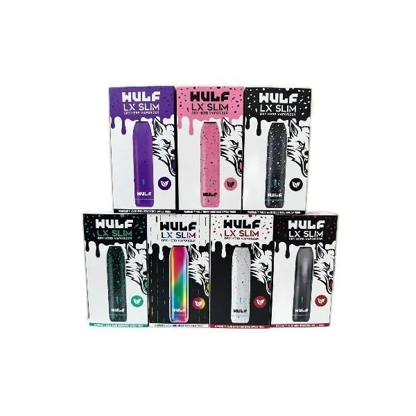 Wulf XL Slim Dry Herb Vaporizer Black Red Splatter