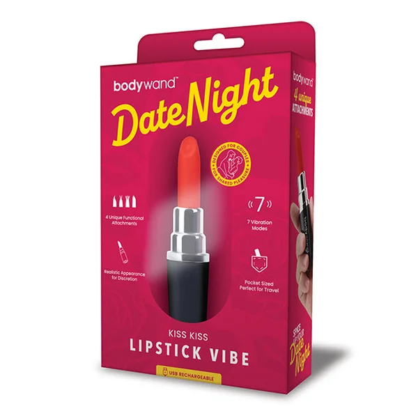 Xgen Bodywand Date Night Kiss Kiss Lipstick Vibe - Black/red