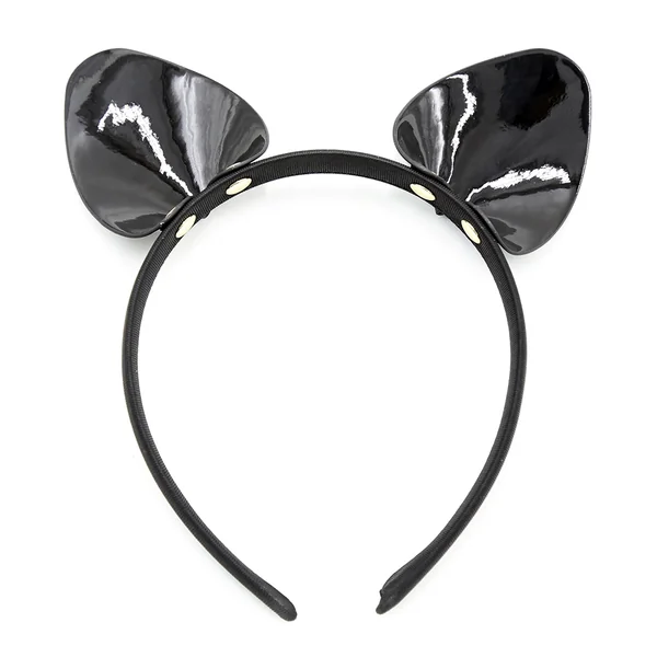 Yiwu Patent Faux Leather Cat Ears Headband
